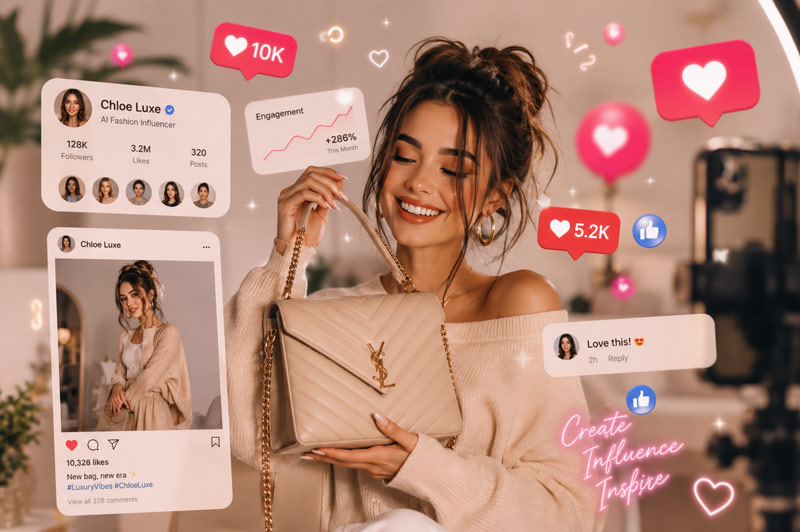 AI influencer branding and creator campaign visuals