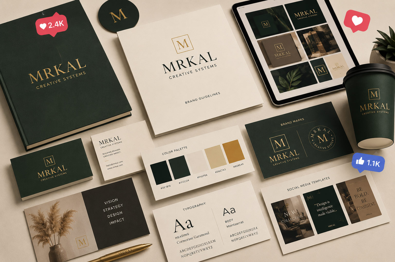 Brand identity systems and visual design kits